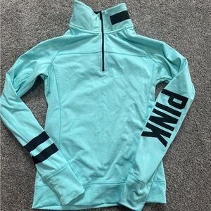 Victoria's Secret PINK Teal Half-Zip Top